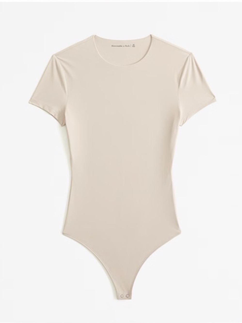 Abercrombie & Fitch Taupe Soft Matte Seamless Tee Bodysuit